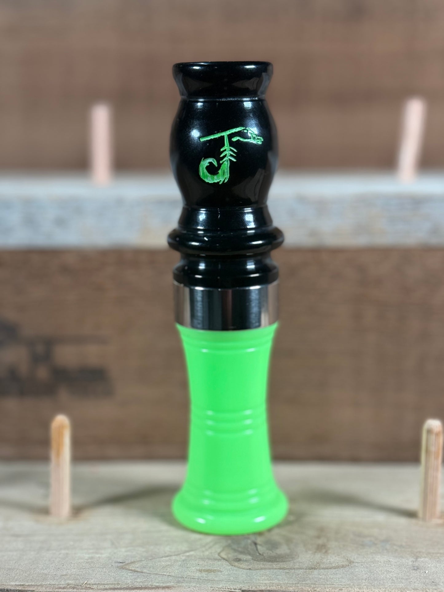 Black and Lime Green Big Goose Call
