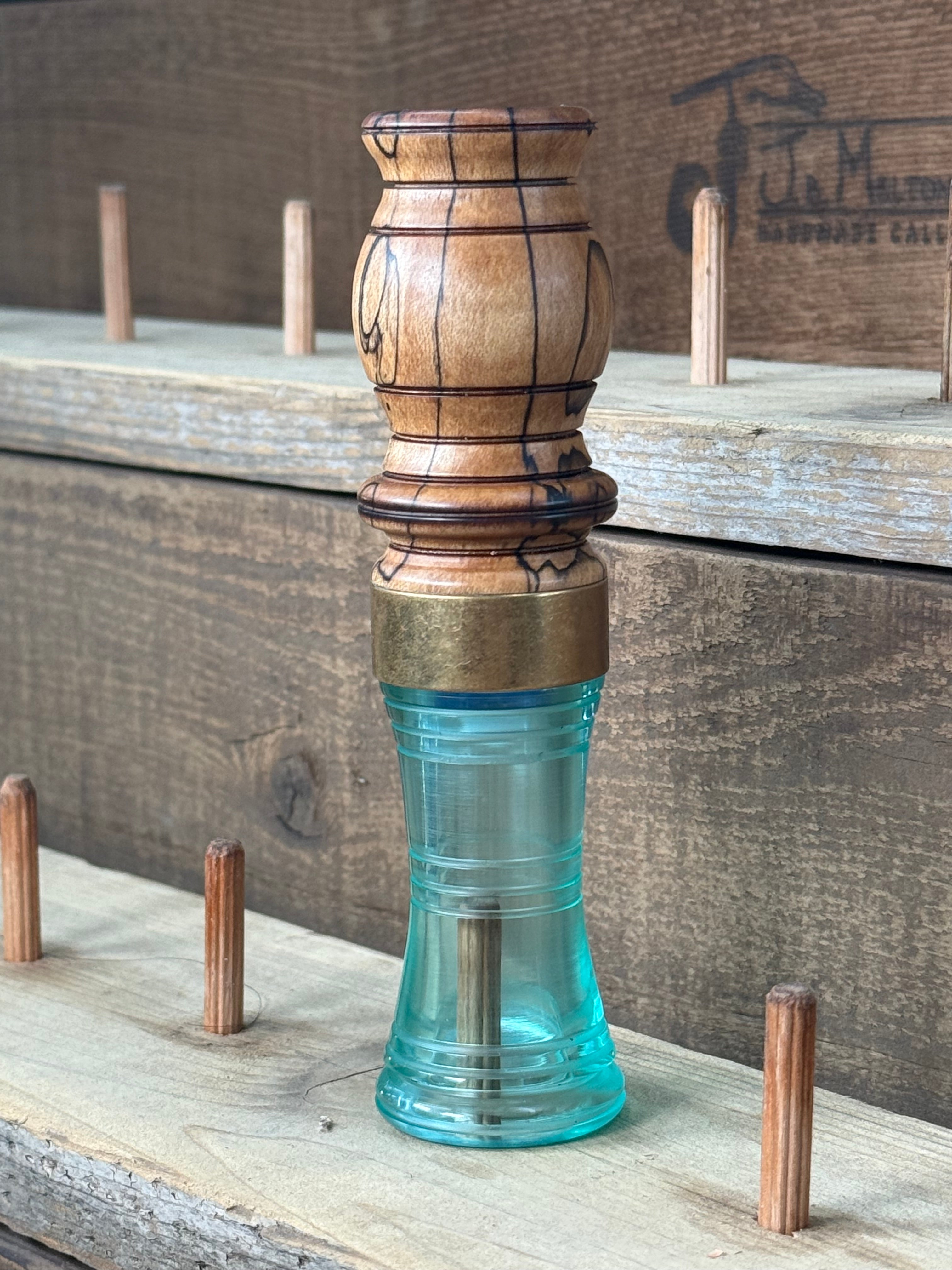 Spalted Maple/Coke Bottle Blue Honker Call