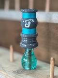 Grey/Coke Bottle Blue Single Reed - 2.5” barrel