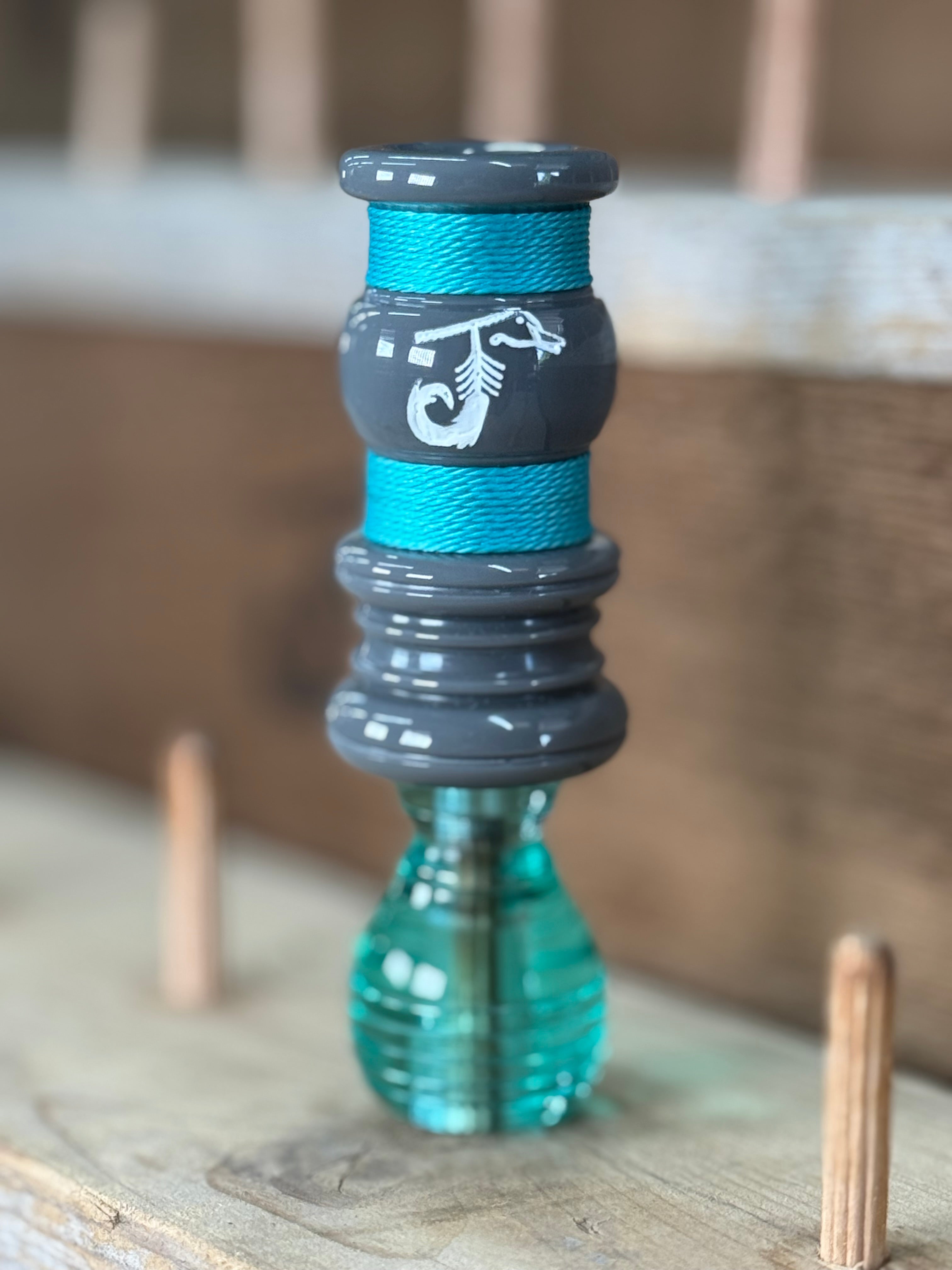 Grey/Coke Bottle Blue Single Reed - 2.5” barrel