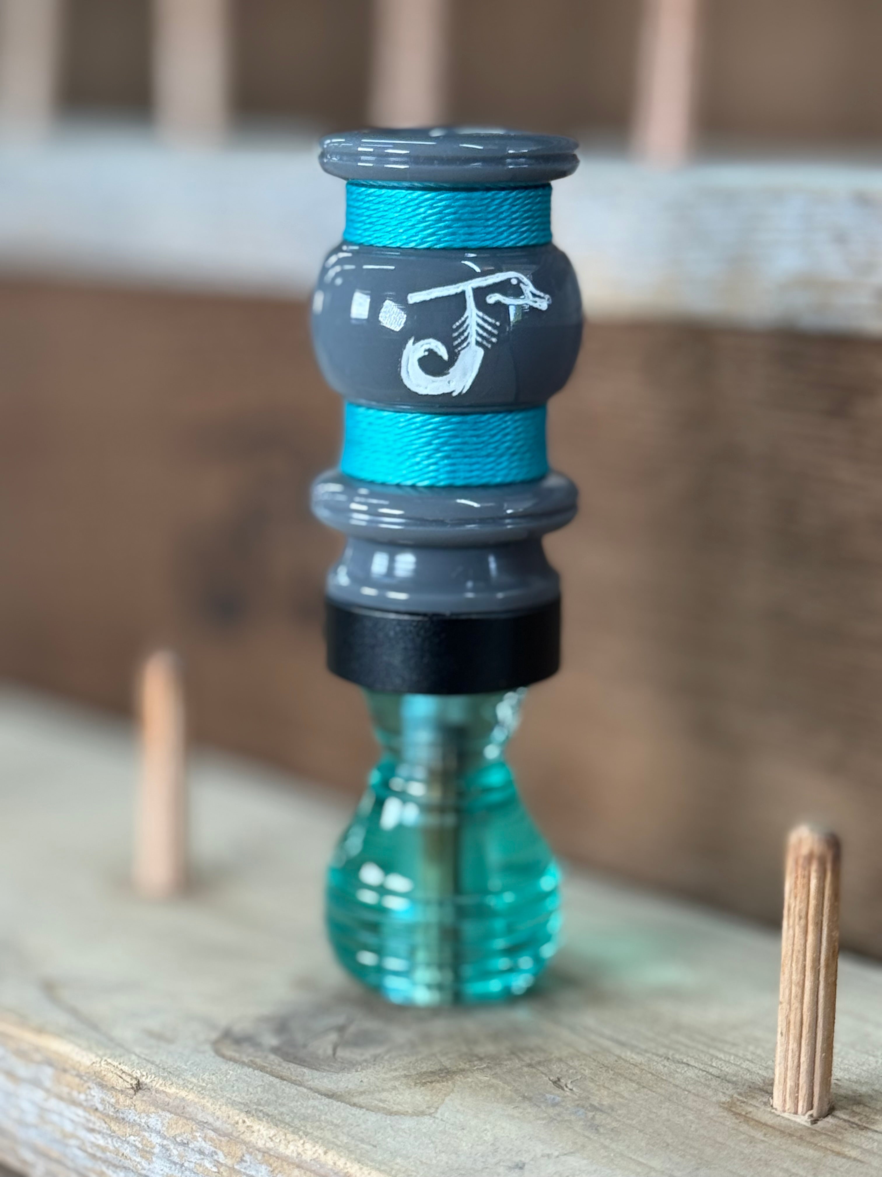 Grey/Coke Bottle Blue Single Reed - 2.5” Barrel