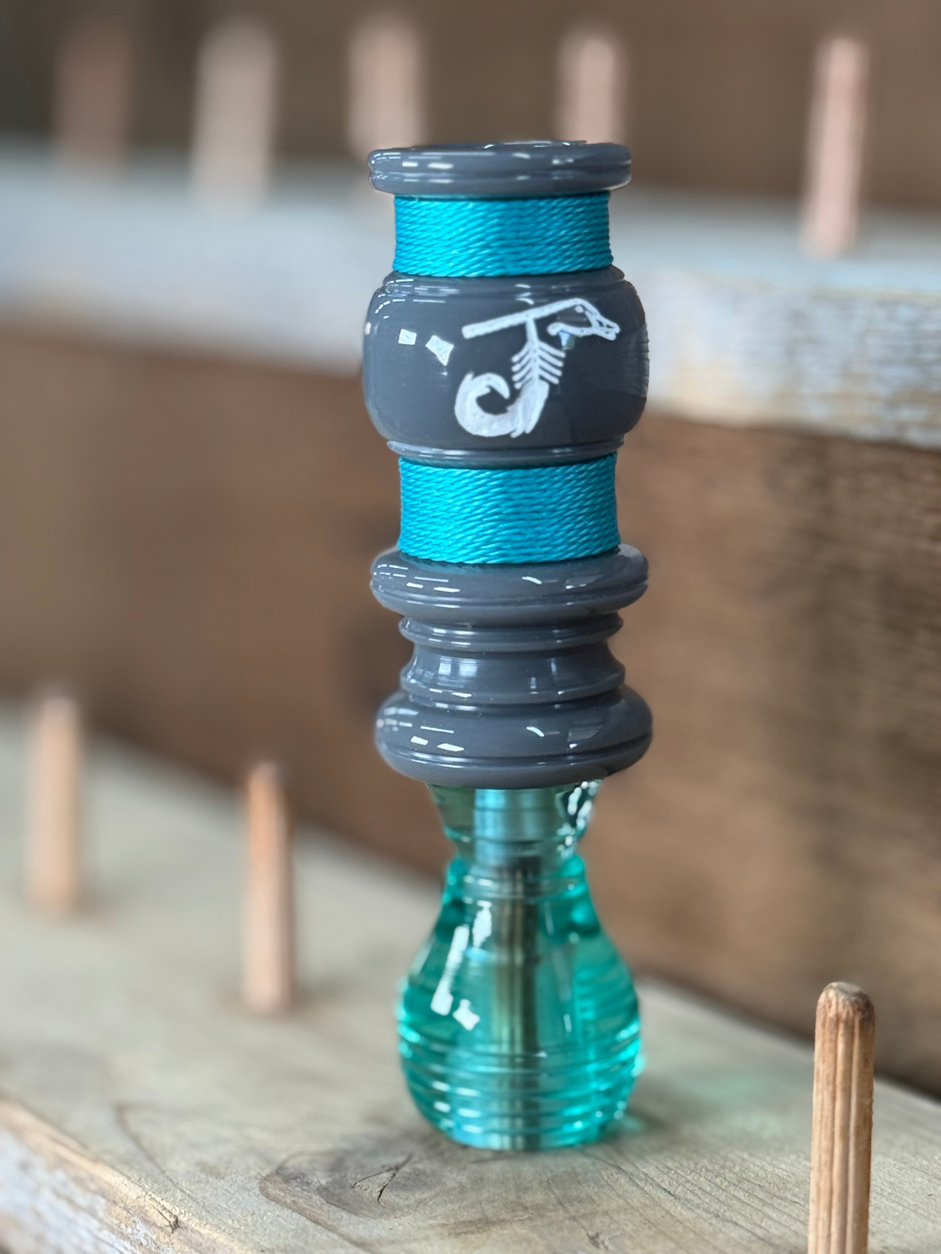 Grey/Coke Bottle Blue Single Reed - 2.75” barrel