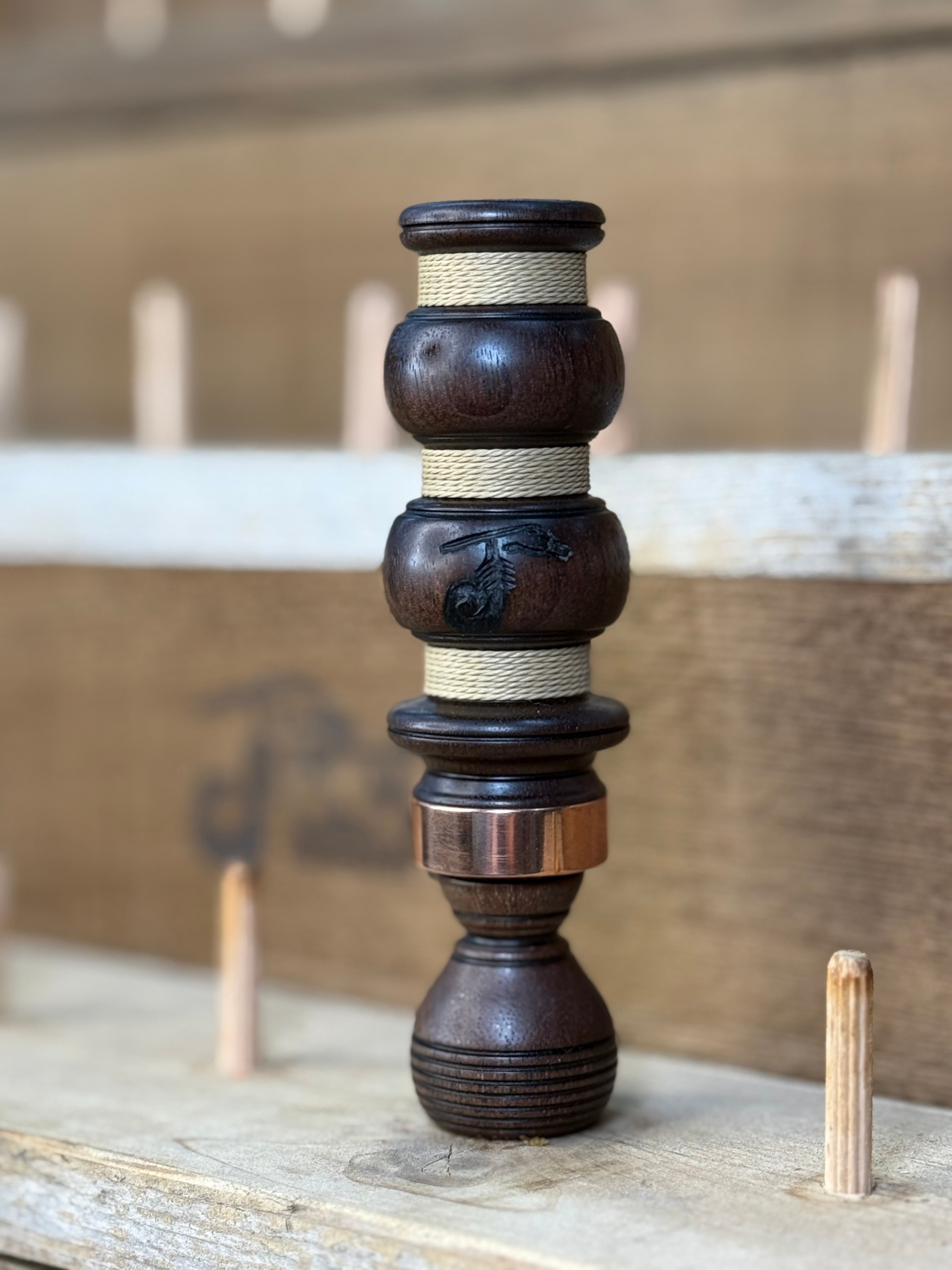 Stabilized Walnut double reed w/ cord wrap