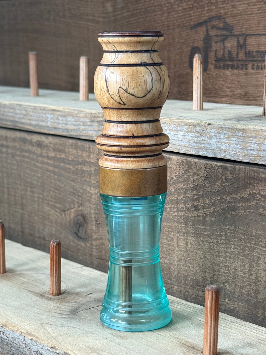 Spalted Tamarind/Coke Bottle Blue Honker Call