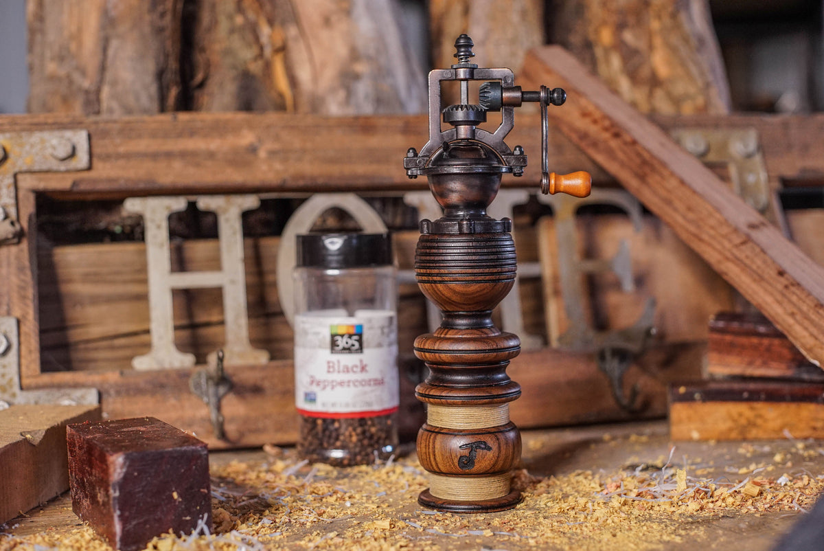 Antique crank handle Pepper Grinder - Coffeewood