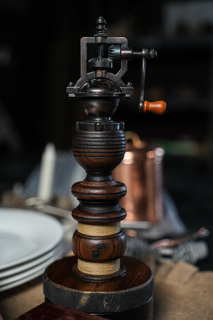 Antique crank handle Pepper Grinder - Coffeewood